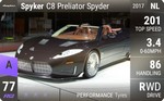 C8 Preliator Spyder